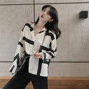 Women Chiffon Printed Blouse Retro Loose Casual Summer Top Long Sleeve Shirtsâ„–[