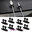 8 X Car Wire Cord Clip Cable Holder Tie Fixer Organizer Drop Adhesive Clamp New