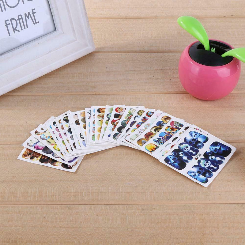 24 Sheets DIY Decals Nail Art Water Transfer Printing Stickers Mix Pattern A