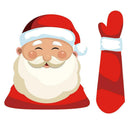 Christmas Car Rear Windshield Wiper Stickers Decals (Yellow Beard Santa)
