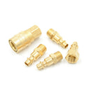 5Pcs Brass Quick Coupler Set Solid Air Hose Connector Fittings 1/4" NPT Tools OZ