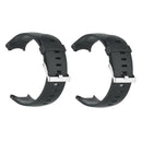2x Silicone Replacement Strap for  Approach S3 Watch Black