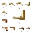 2x1/8 BSP To 8mm Brass 90 Degree Male Elbow Barbed Hose Tail Pipe Gas