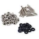 16pcs Pack Guitar Bass Straplocks End Pin Buttons Cushion Screws Chrome Steel