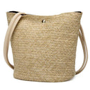 Bag Women Fashion Women Casual Shoulder Bag Straw Bags Woven Bucket Bag Han