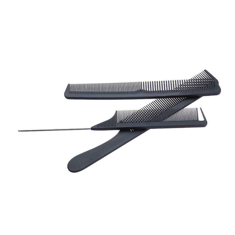 3pcs/Set Anti-Static Carbon Comb Professional Beauty Salon Styling Comb A