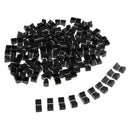 100 Pieces Touch Sensitive Slider Ribbed Mixer Fader Knob Caps 8mm Black