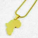 Men Charm Metal .African Africa Map Pendant Necklace Chain Gift Gol Gift Al W8E2