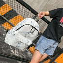 Fashion Unisex Backpack Lady Men Canvas Backpack Teen Girl Bag Casual Marbl