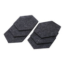 Visual Press Pack Of 6 Felt Fabric Hexagon Cup Mat Drink Coasters Beer Coff C7P6