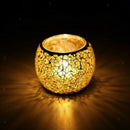 Mosaic Glass Tealight Candle Holder Candlestick for Wedding DIY Decoration_C