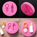 1x Silicone Fondant Mould Baby Dummy Bottle Cake Mold Chocolate Baking Decor gg