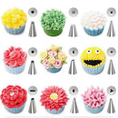 42PCS Cake Decorating Tools Set Kit Bags Tips Pastry Bag Nozzles Baking Su AFF