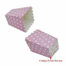 Popcorn Boxes Pink Trio (36 Pack) Polka Dot Chevron Stripe Treat Boxes - Sm