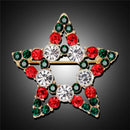 Great Star Crystal Rhinestone Snowman Christmas Brooch Pin Xmas Gift yxVGsp