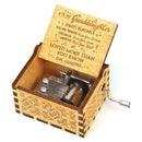 Retro Carved Hand Cranked Music Box Wooden Manual Birthday Gift Home Decor