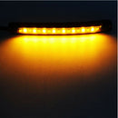 2X Motorcycle Flexible Light Strip Turn Signal Amber White Lamp 17 LED 12V