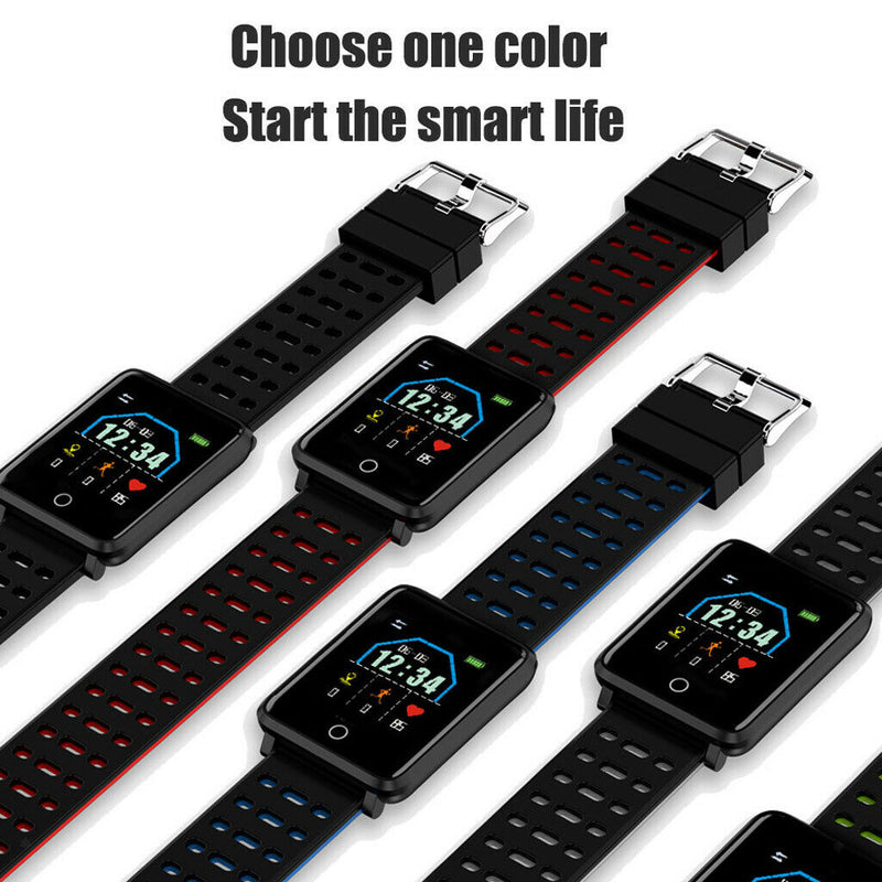 Electronic Sports Bluetooth Smart Watch Alarm Clock 180mAh Men Women Red