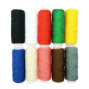 24Pcs Curved Straight Sewing Needles With Leather Waxed Thread Cord Rainbow