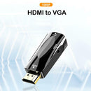 HW2208 HDMI to VGA Converter HD 1080P Adapter with 3.5mm Audio Jack (Black)