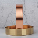Nordic Copper Round Storage Tray Desk Metal Storage Organizer Jewelry Organ Z7C9