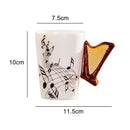 Creative novelty harp handle ceramic cup free spectrum coffee milk tea cup  C1R1