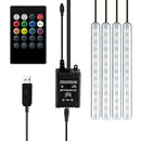 F8 RGB LED Car Interior Ambient Atmosphere Lights Sound Activated with Remote