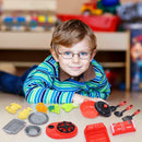 16pcs Cooking Pretend Play Toys Simulator Kitchen Fish Food Pots Pans Cookware