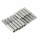 10 Pc Socket Drill Bit Holders Hex Shank Magnetic Extension For Screwdriver UVF