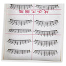 10 Pairs Natural False Eyelashes Invisible black Band J6X8