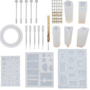 68Pcs Kit Silicone Mold Jewelry Pendant Mould Jewelry Making Craft Diy Tool  ME