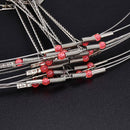 10x High Carbon Fishing Wire Line Rope Wire Safety Snaps Leader Trace With Snap