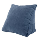 Triangular Lumbar Cushion Back Support Travel Pillow Car Seat Chair S-Navy