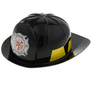 Black Fireman Safety Helmet Kids Costume Party Dress Up Fun Role Play Game