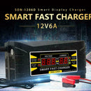 12V 6A Smart Lead-acid Battery Charger For Car Motorcycle 110V-240 W0I7 Hot B0X6