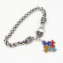Autism Rhinestone Bracelet Bracelet Rope Bangle Bracelet Twist Chain WristbandR3