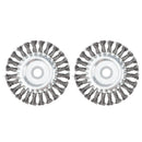 2 x Durable Twist Knot Wire Wheel Brush Fits for Grinding/Dusting/Polishing