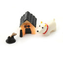 Dog House three-piece House Micro Fairy Landscape Gardening Garden Decor BX