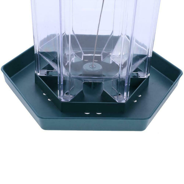 Outdoor Wild Bird Feeder Squirrel Proof Garden Seed Food Container Hanging Patio