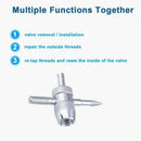 Valve Stem Puller Installer Tool - 6Pcs Tr412 Tire Snap In Short Rubber Val