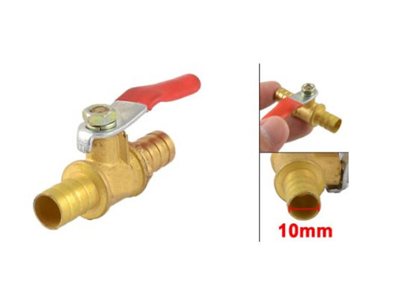 1/4" PEX Brass Ball Valve Full Port Crimp Shut-off Valve for PEX Tube Gw