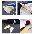 Stainless Steel Pizza Shovel 7 Colors Serrated Edge Cake Server Blade Cutte W5E9