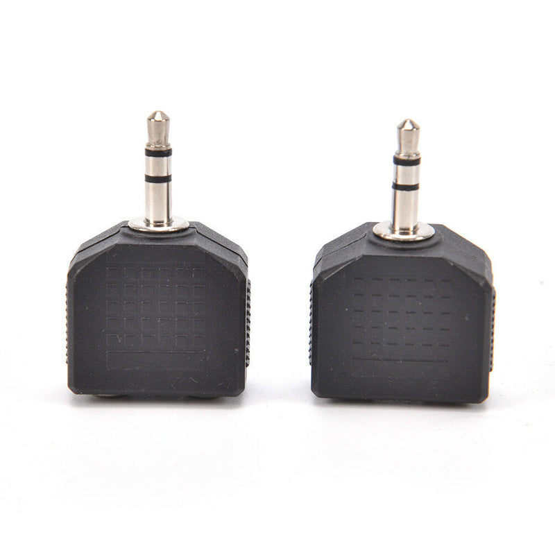 2X Audio 3.5mm Jack Male to Double AUX Female Headphone Y Splitters Adapters ES