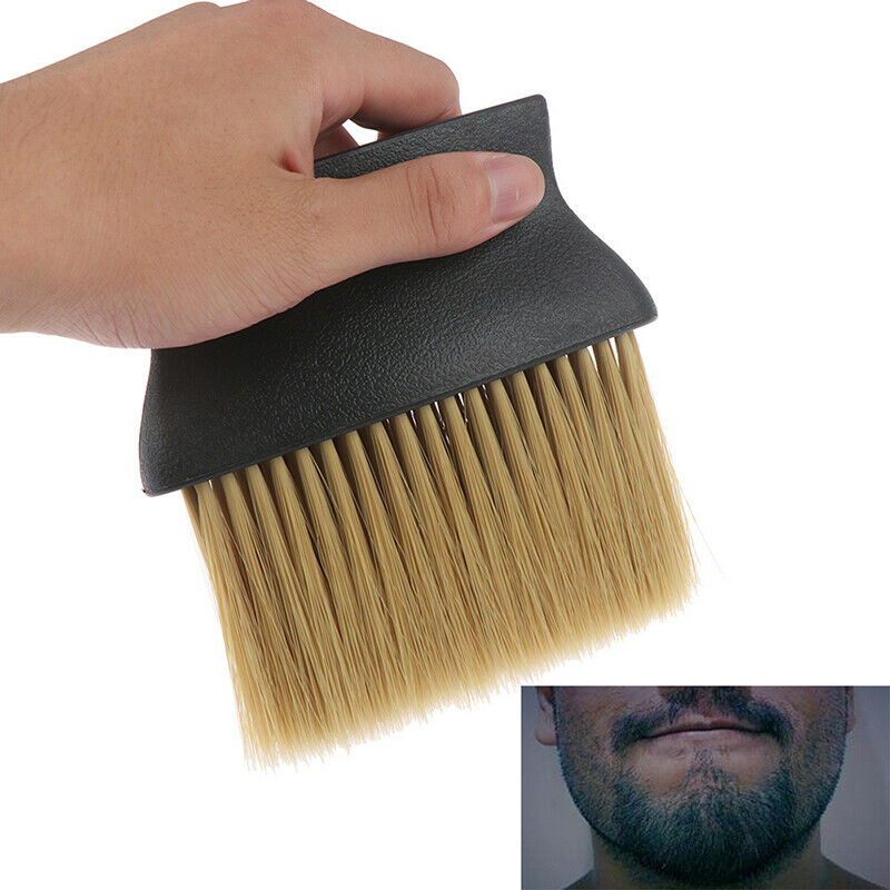 Yellow Soft Neck Face Duster Brush Barber Hair Cleaning Remove Salon Tool  F JR