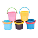Toddler Bathtime Set Of 5 Zoo Stack And Pour Buckets For Children