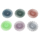 18Pcs 1Inch Radial Bristle Disc Brush + 6 Mandrel Rotary Adapter Shank:3Mm U5M4