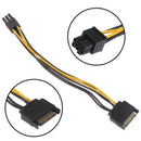 SATA Power Cable 15 Pin To 6 Pin PCI-E Sata Graphics Converter Adapter CableBX