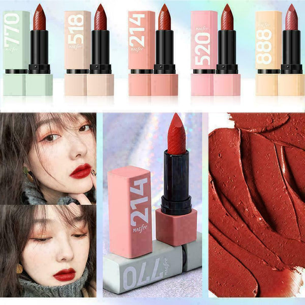 5 Pcs/set Lip Glaze Velvet Matte Moisturizing Lipstick Lasting Long Women S I7W0