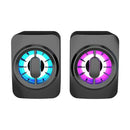 RGB Desktop Speakers, PC Computer Stereo Speaker with Colorful RGB Modes,