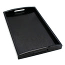 Wooden Tray Serving Bed Breakfast Coffee Tea Cushioned Home Hotel 36CM Black